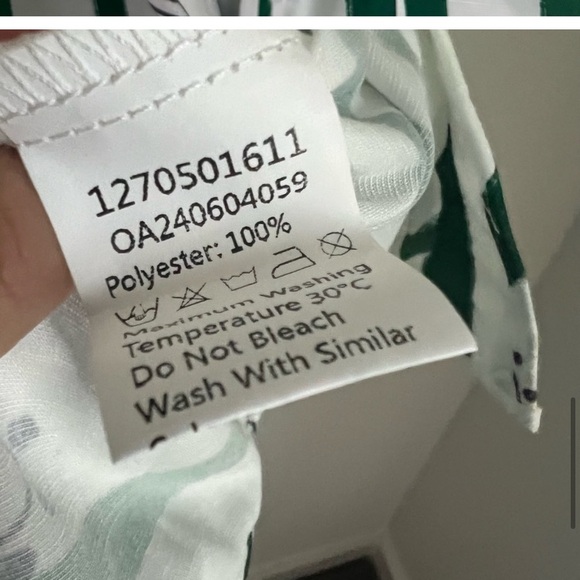 Revolve Commense Two Piece Matching Green White Print Set Women's small - Picture 7 of 13
